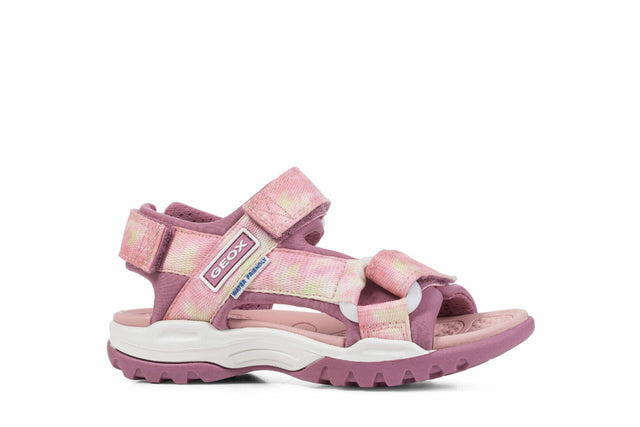 Geox J Borealis G.B-Elast+Text Cyclamen/lt Coral