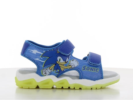 sonic πεδιλο αγορι  με velcro και φωτακια μπλε sc001315