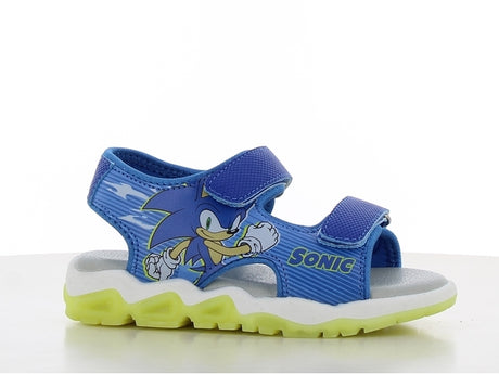 sonic πεδιλο αγορι  με velcro και φωτακια μπλε sc001315