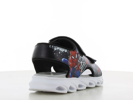 Spiderman πεδιλο με φωτακια και velcro μπλε μαυρο  sp014995