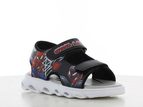 Spiderman πεδιλο με φωτακια και velcro μπλε μαυρο  sp014995