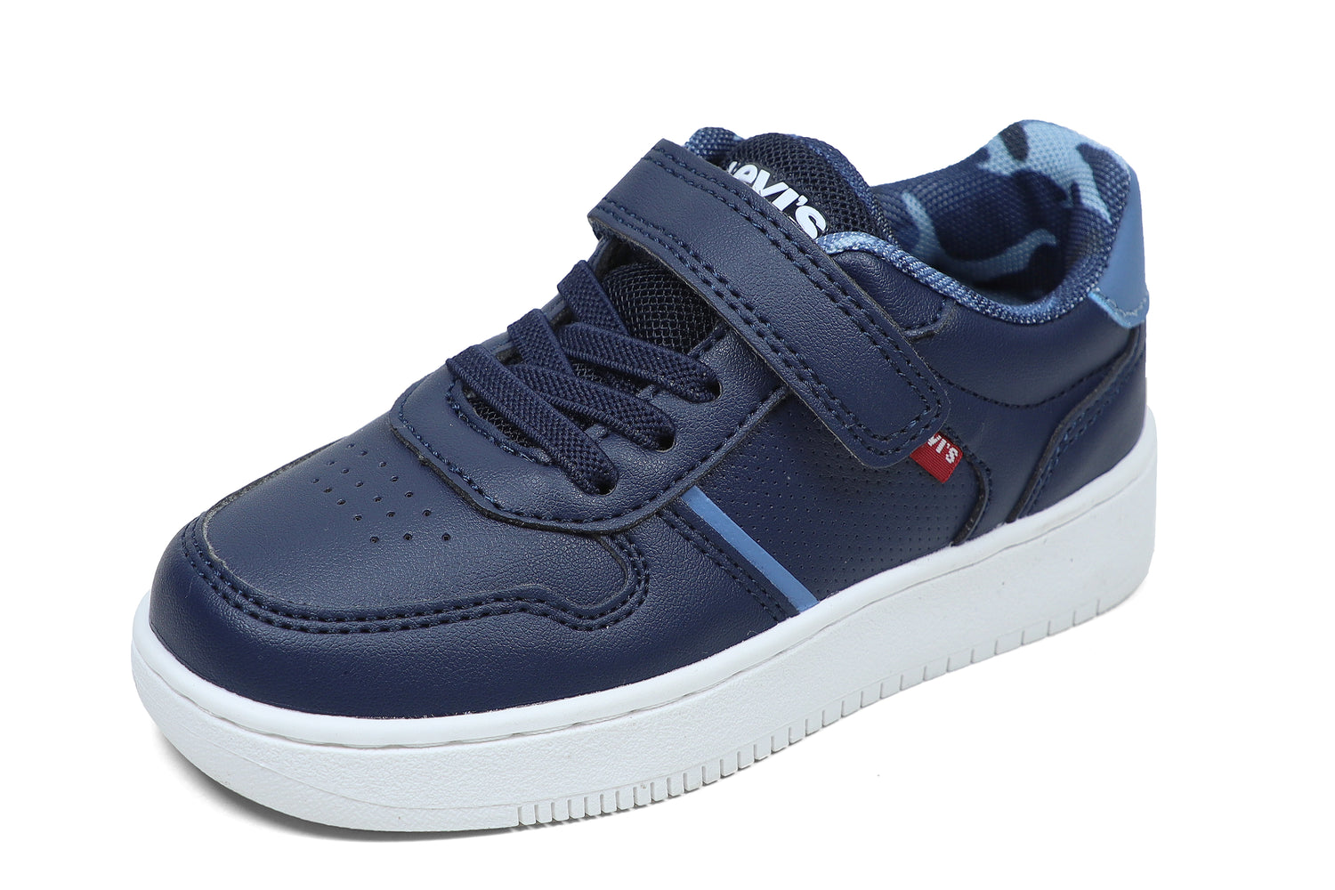 LEVI'S KICK MINI/VUNI0122S NAVY CAMO 0789 Παιδικά Sneakers με Σκρατς Μπλε
