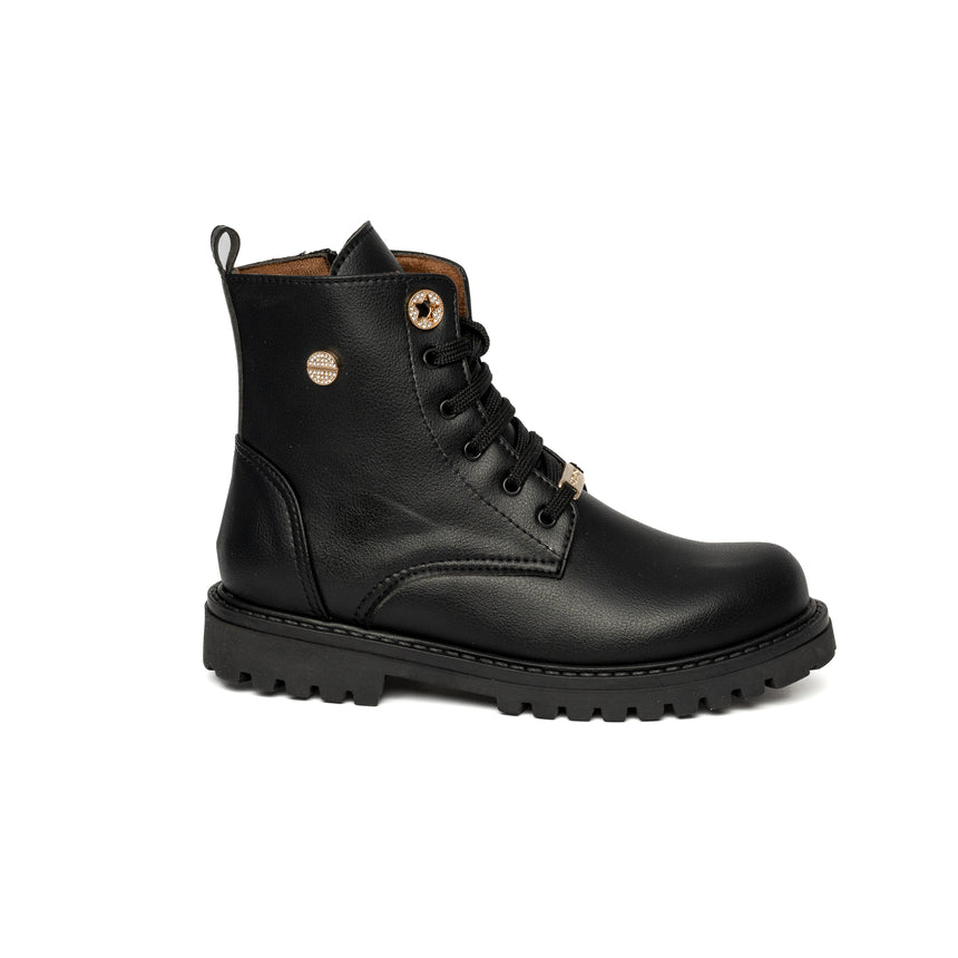 Bonito Leather Ankle Boots X24-57 Black Matt