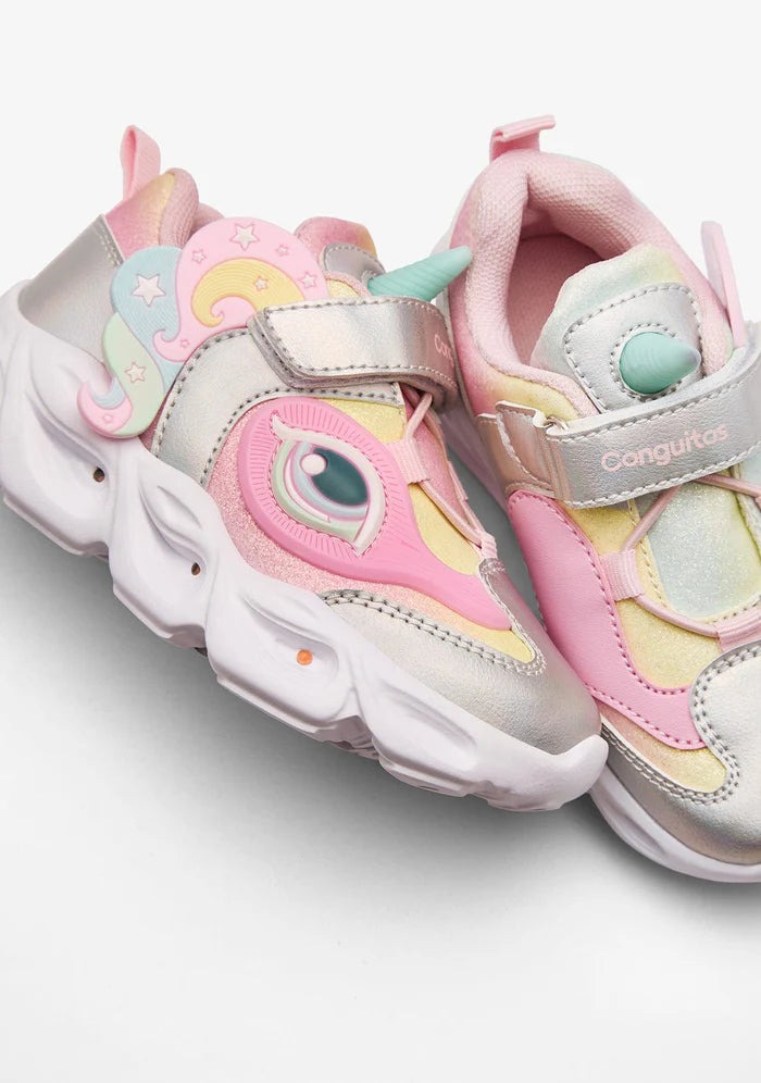 CONGUITOS COSH248002-PINK FANTASY SNEAKERS WITH LIGHTS