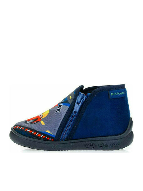 Mini*Max Παντοφλακια Δερματινα Polis Blue