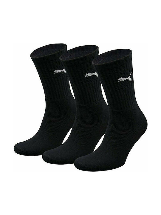 Puma Socks Regular Crew  Cushioned 7312 200 Sole Soft Cotton 3 Pack Black