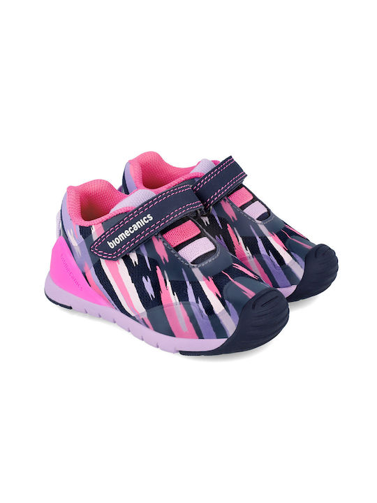 Biomecanics Leather Ankle Boots 241141-B791 BLUE AND LILA