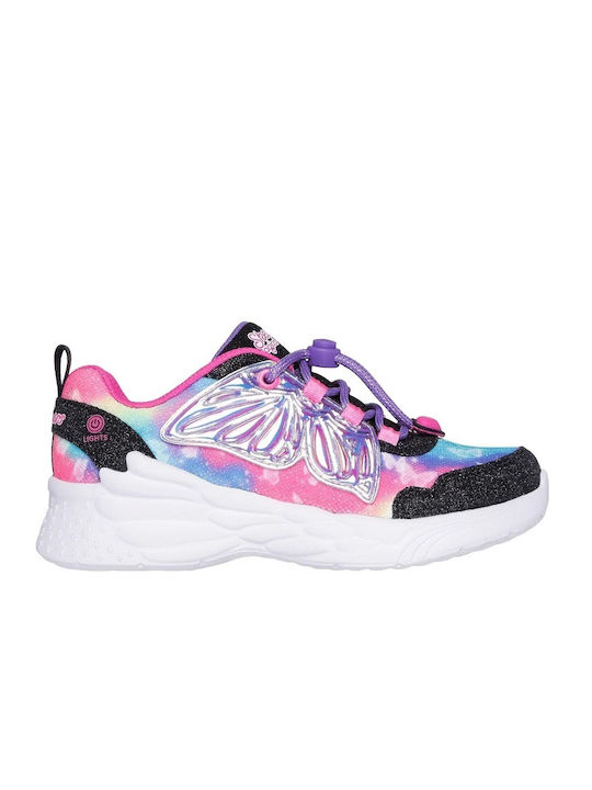 Skechers Αθλητικα Με Φωτακια 303055L/BKHP Black Hot Pink