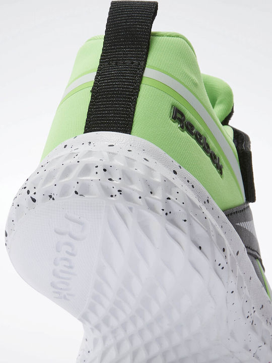 Reebok 100209194 Rush Runner Syn Elastic Lace & Top Strap black-lime-white