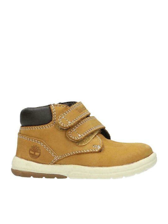 Timberland Toddle Tracks H&L Ανατομικά Δερμάτινα Παιδικά Μποτάκια με velcro Ταμπά