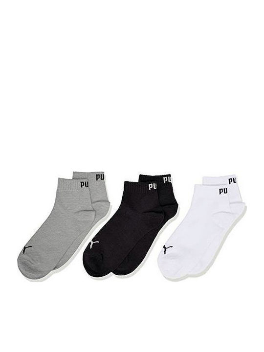 Puma Αθλητικά Παιδικά Σοσόνια Quarter Πολύχρωμο. 3 Ζευγάρια