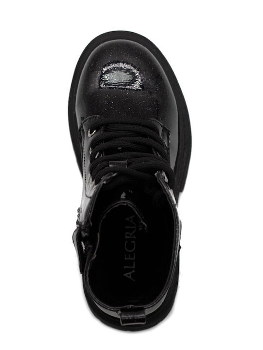 Μποτάκια αρβυλάκια ALEGRIA μόδας για κορίτσια black