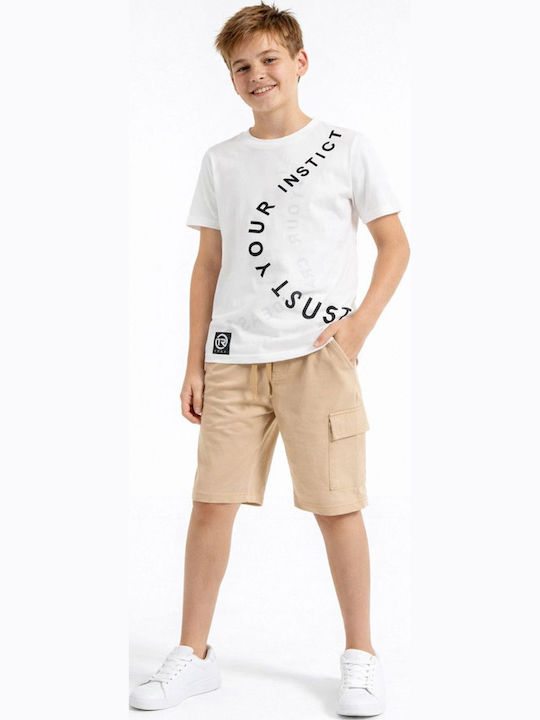 Trax Παιδικό Σετ 2 Τεμαχίων Μπλούζα & Σορτς για Αγόρι Λευκό 49335