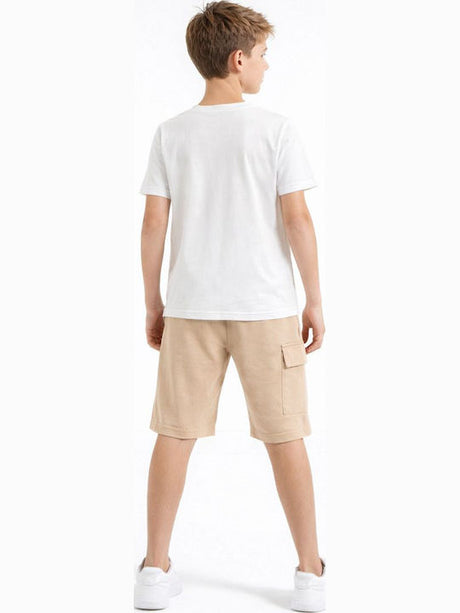 Trax Παιδικό Σετ 2 Τεμαχίων Μπλούζα & Σορτς για Αγόρι Λευκό 49335