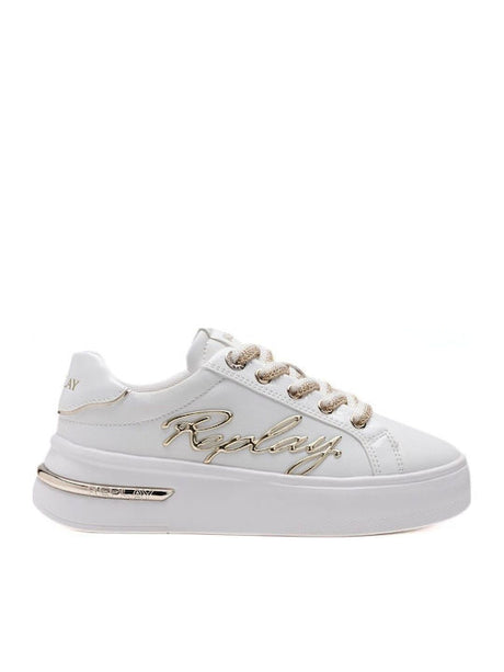 Replay University Γυναικεία Sneakers White Lt Gold GBZ46.202.C0008S-199