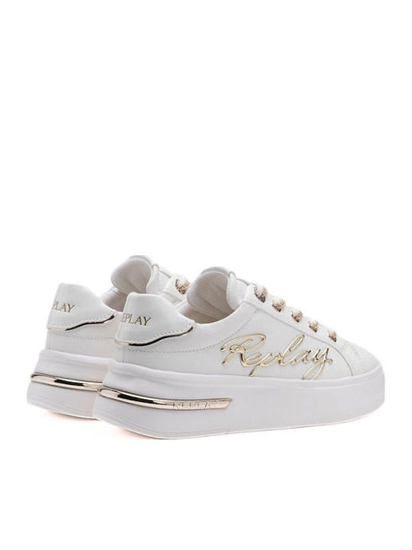 Replay University Γυναικεία Sneakers White Lt Gold GBZ46.202.C0008S-199