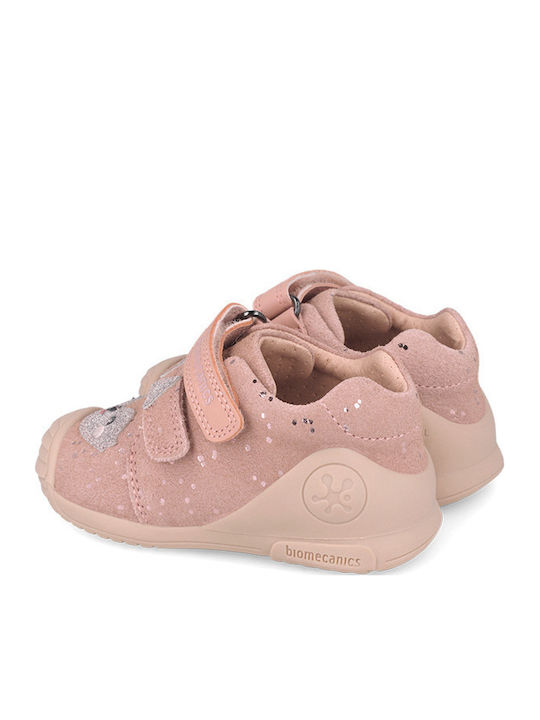 Biomecanics Παιδικά Sneakers High Ανατομικά με Σκρατς 261103-B193 Petalo