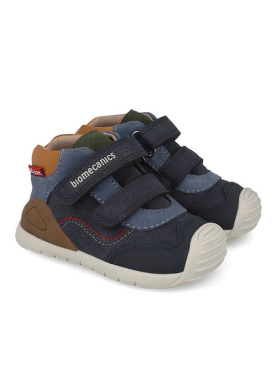 Biomecanics Παιδικά Sneakers High Ανατομικά με Σκρατς 261133-a243 NAVY