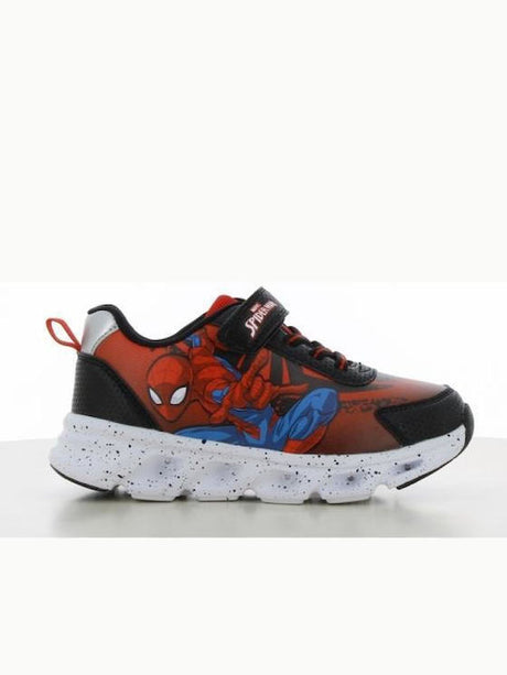 Παιδικά Sneakers Spiderman με Σκρατς & Φωτάκια Μαύρα sp015325