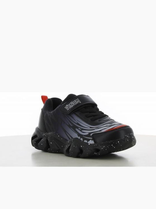 Παιδικά Sneakers Marvel με Σκρατς & Φωτάκια Μαύρα sp015435