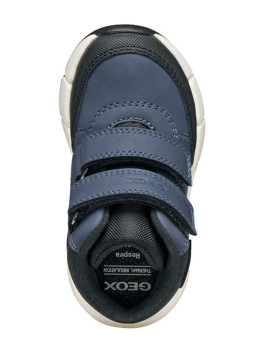 Geox Ανατομικά Δερμάτινα Παιδικά Μποτάκια με Σκρατς Μπλε b666ga0mebcc4j2t