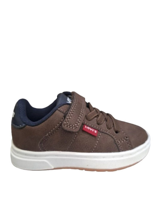 Levi's Piper Mini Παιδικά Sneakers με Βελκρο Καφέ vpip0024s-2241