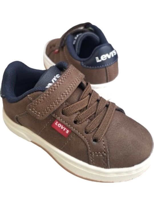 Levi's Piper Mini Παιδικά Sneakers με Βελκρο Καφέ vpip0024s-2241