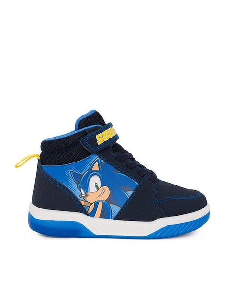 Sonic Παιδικά Sneakers High με Σκρατς & Φωτάκια Μπλε SC001565