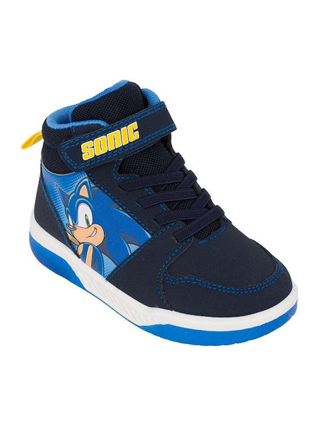 Sonic Παιδικά Sneakers High με Σκρατς & Φωτάκια Μπλε SC001565