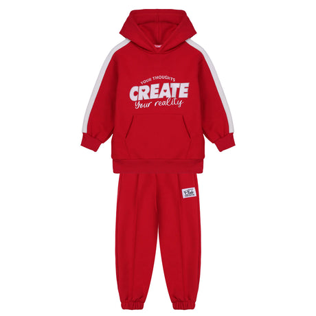 DOMER 4656 Παιδικό Σετ Φόρμας  Κόκκινο 2τμχ