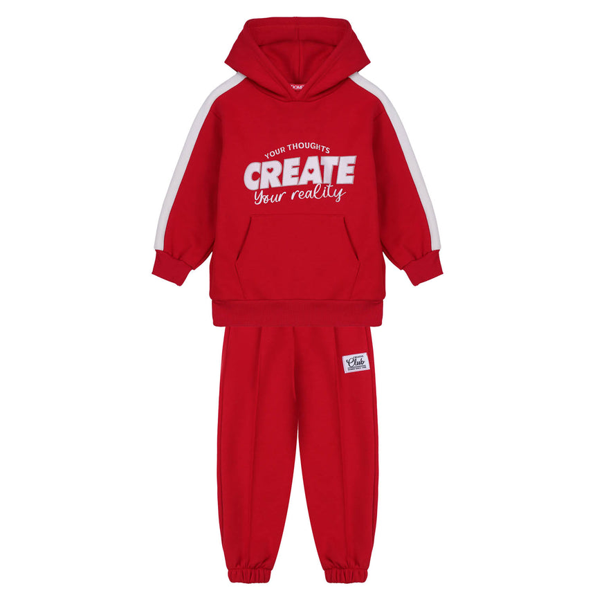 DOMER 4656 Παιδικό Σετ Φόρμας  Κόκκινο 2τμχ