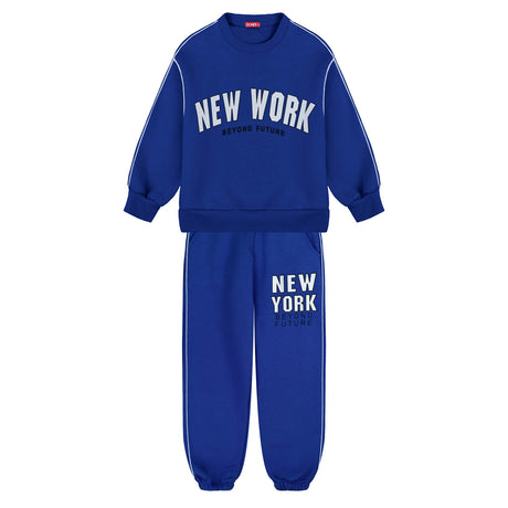 DOMER 4673 Παιδικό Σετ Φόρμας Αχνούδιαστο Μπλε ρουα