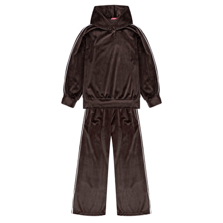 DOMER 4691 03 Παιδικό Σετ Φόρμας βελουτέ καφέ