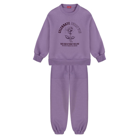 DOMER 4686 Παιδικό Σετ Φόρμας Λιλά