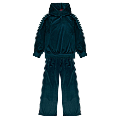 DOMER 4691 01 Παιδικό Σετ Φόρμας βελουτέ σμαραγδί