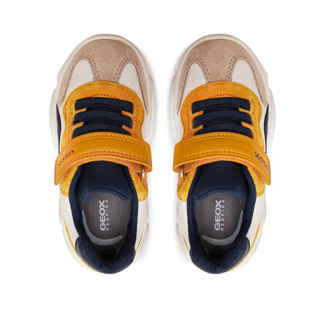 SNEAKERS GEOX ΑΓΟΡΙ ΚΙΤΡΙΝΟ ΜΠΛΕ ΜΠΕΖ B CIUFCIUF BOY B455RB 0FU22 CQ62P