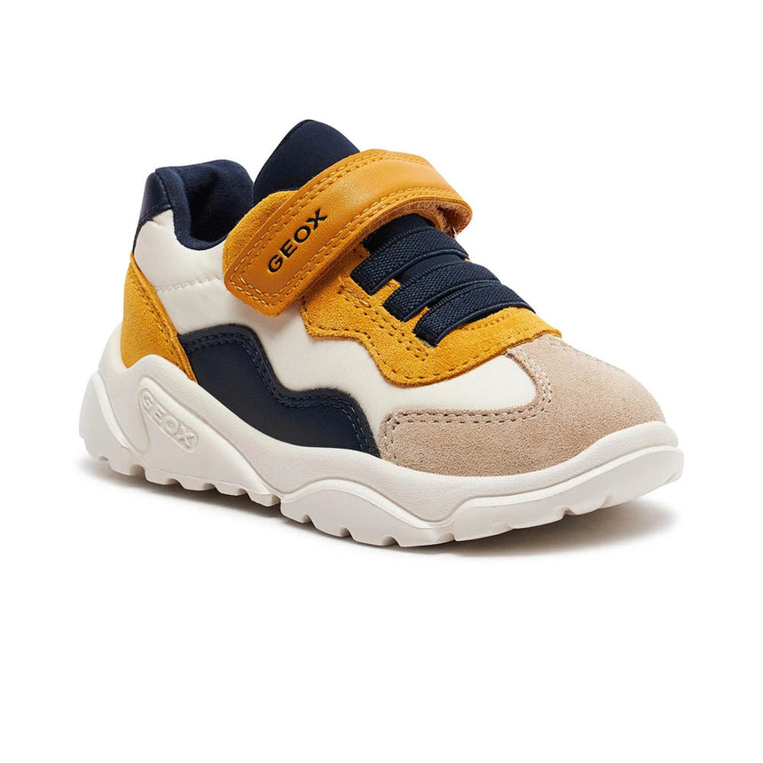 SNEAKERS GEOX ΑΓΟΡΙ ΚΙΤΡΙΝΟ ΜΠΛΕ ΜΠΕΖ B CIUFCIUF BOY B455RB 0FU22 CQ62P