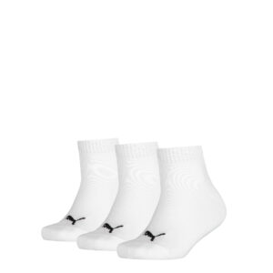 Puma Socks Kids Quarter Soft Cotton 3 Pack White