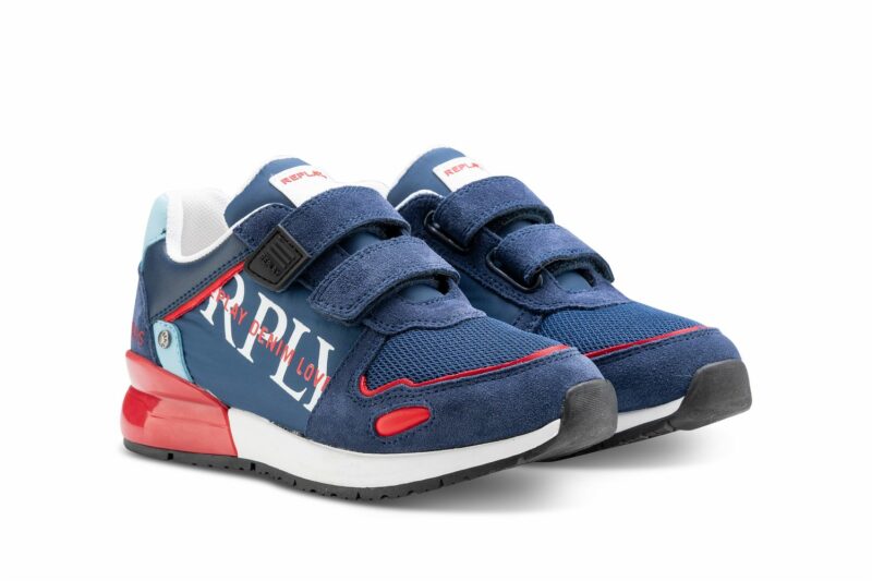 Replay Shoot Kid Low Js650004l 0633-Navy Red White